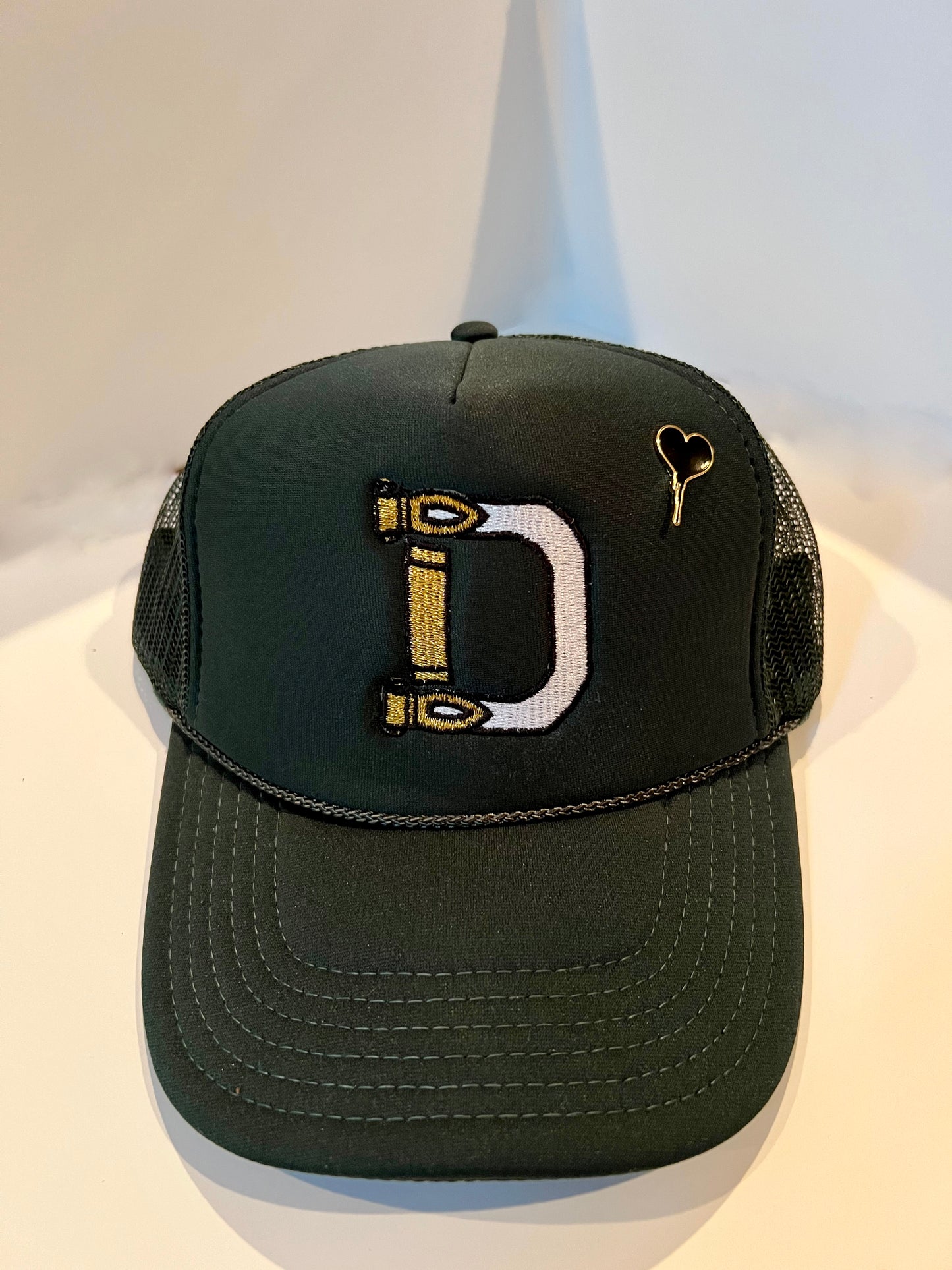 "Detroit, With Love." Forest Green Poly Foam Trucker Hat