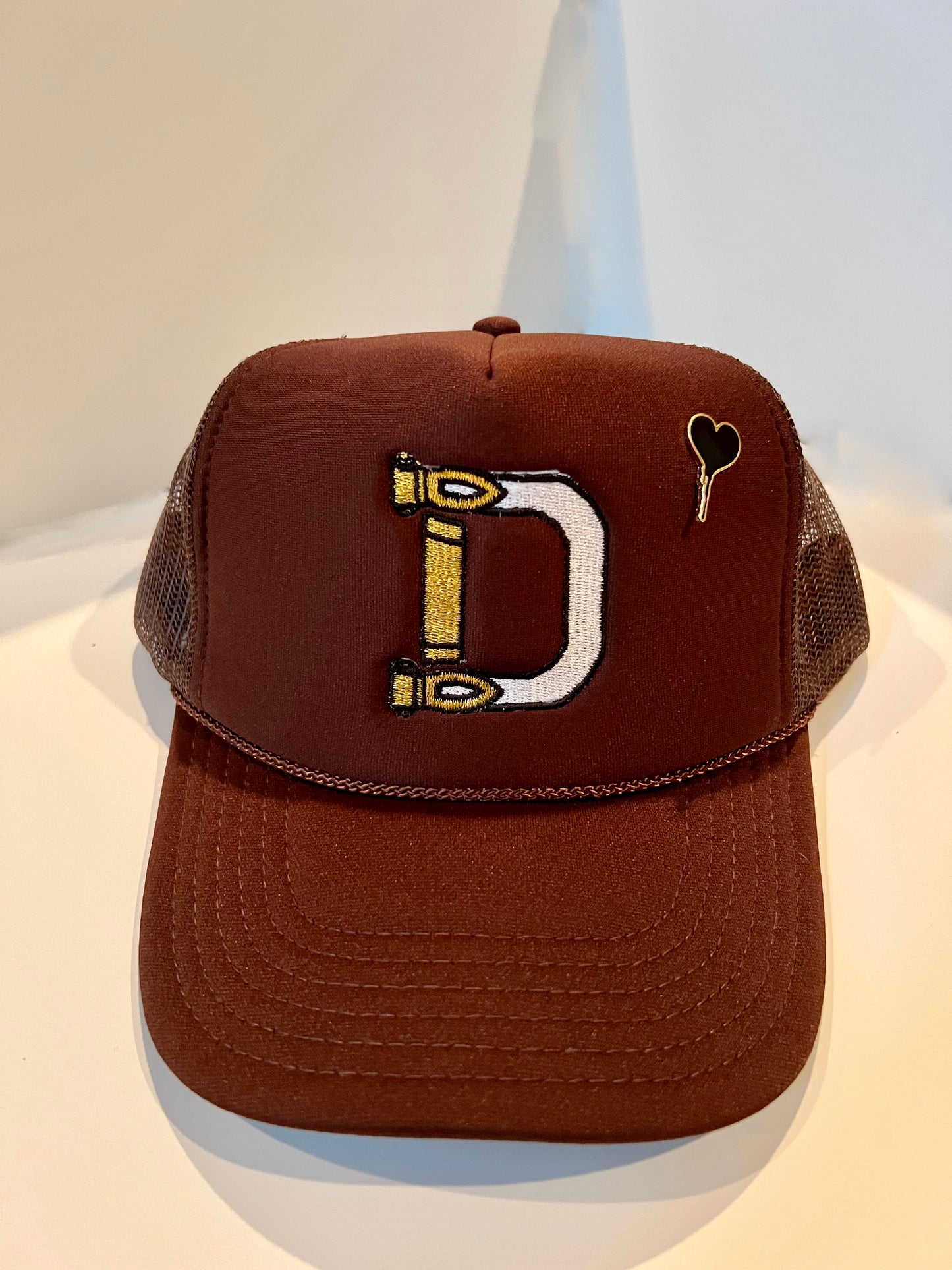 "Detroit, With Love." Brown Poly Foam Trucker Hat