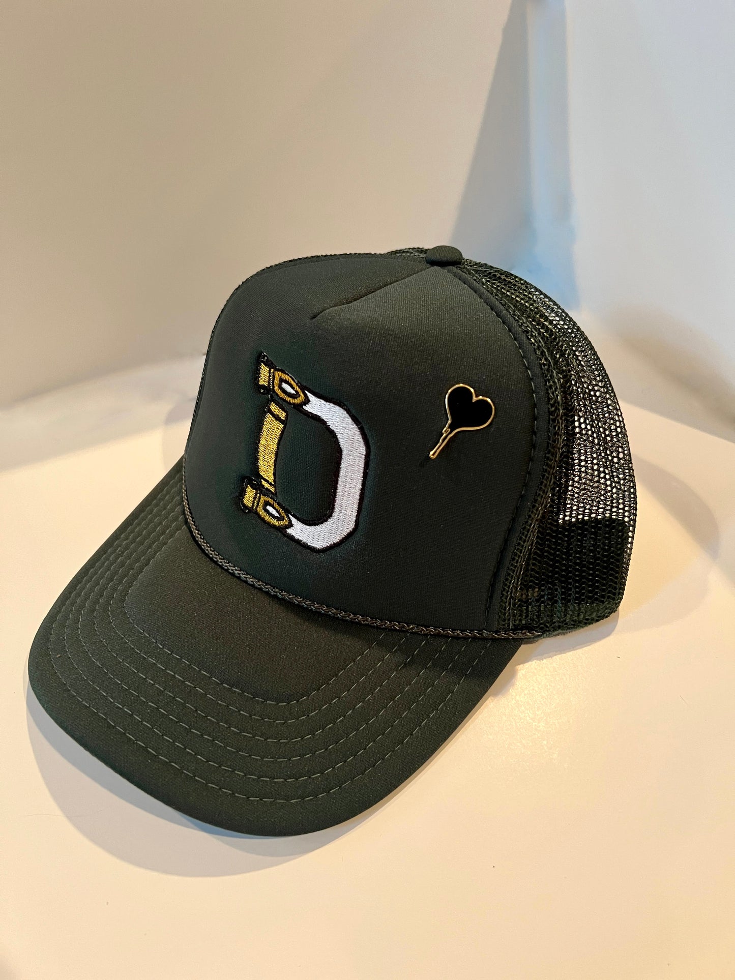 "Detroit, With Love." Forest Green Poly Foam Trucker Hat